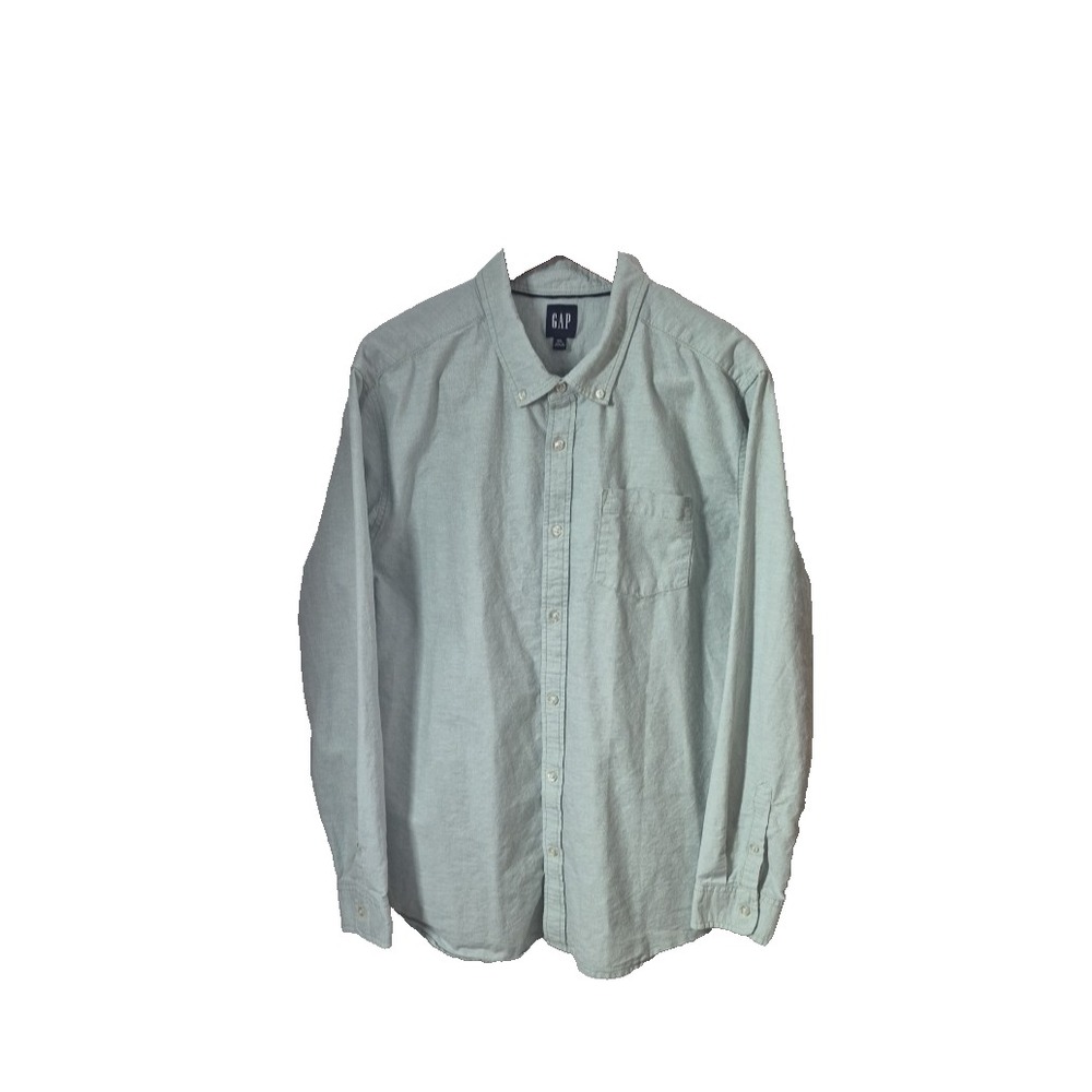 Gap Shirt Mens‎ 2XL Mint Green Long Sleeve Button Down Oxford